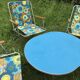 Table and 3 chairs 70s