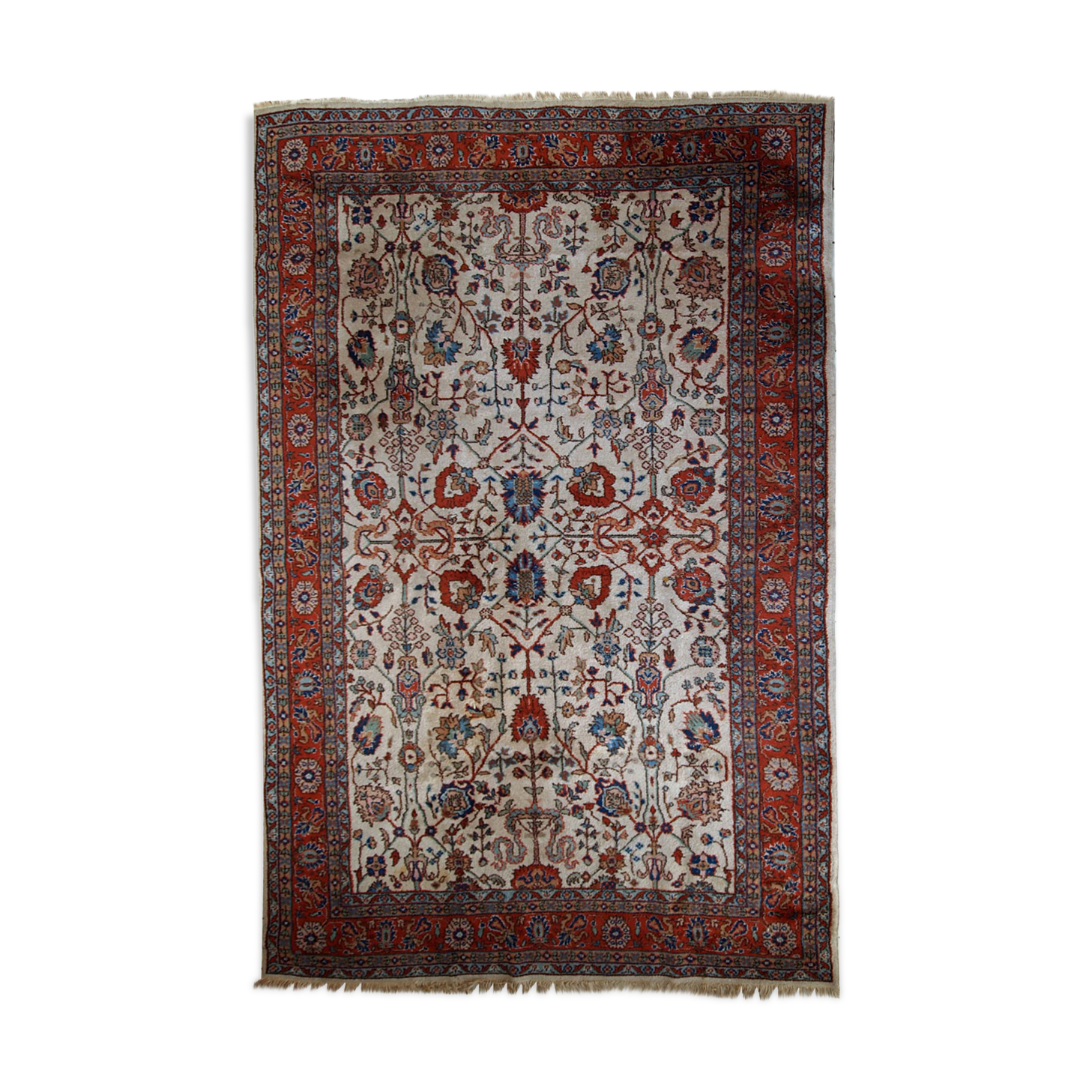 Carpet vintage Persian Mashad done hand 210x334cm 1950 s