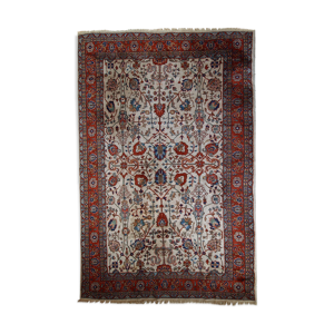 Tapis vintage Persan Mashad fait main 210x334cm 1950s