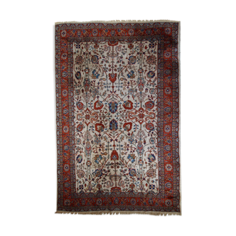 Carpet vintage Persian Mashad done hand 210x334cm 1950 s
