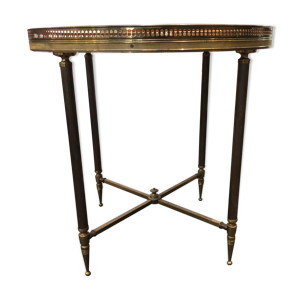 Ancien guéridon style louis XVI table basse laiton