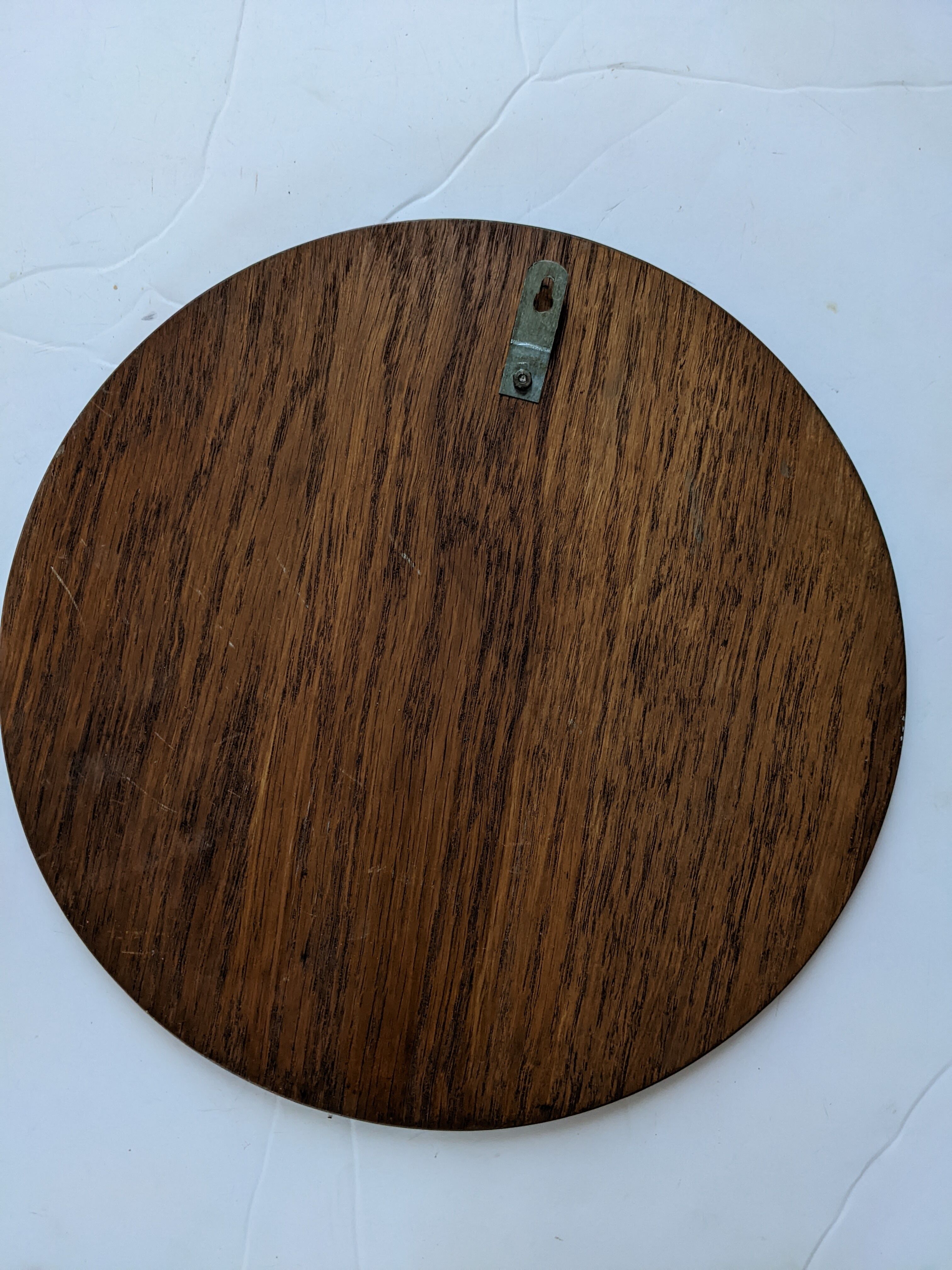 Miroir rond en bois