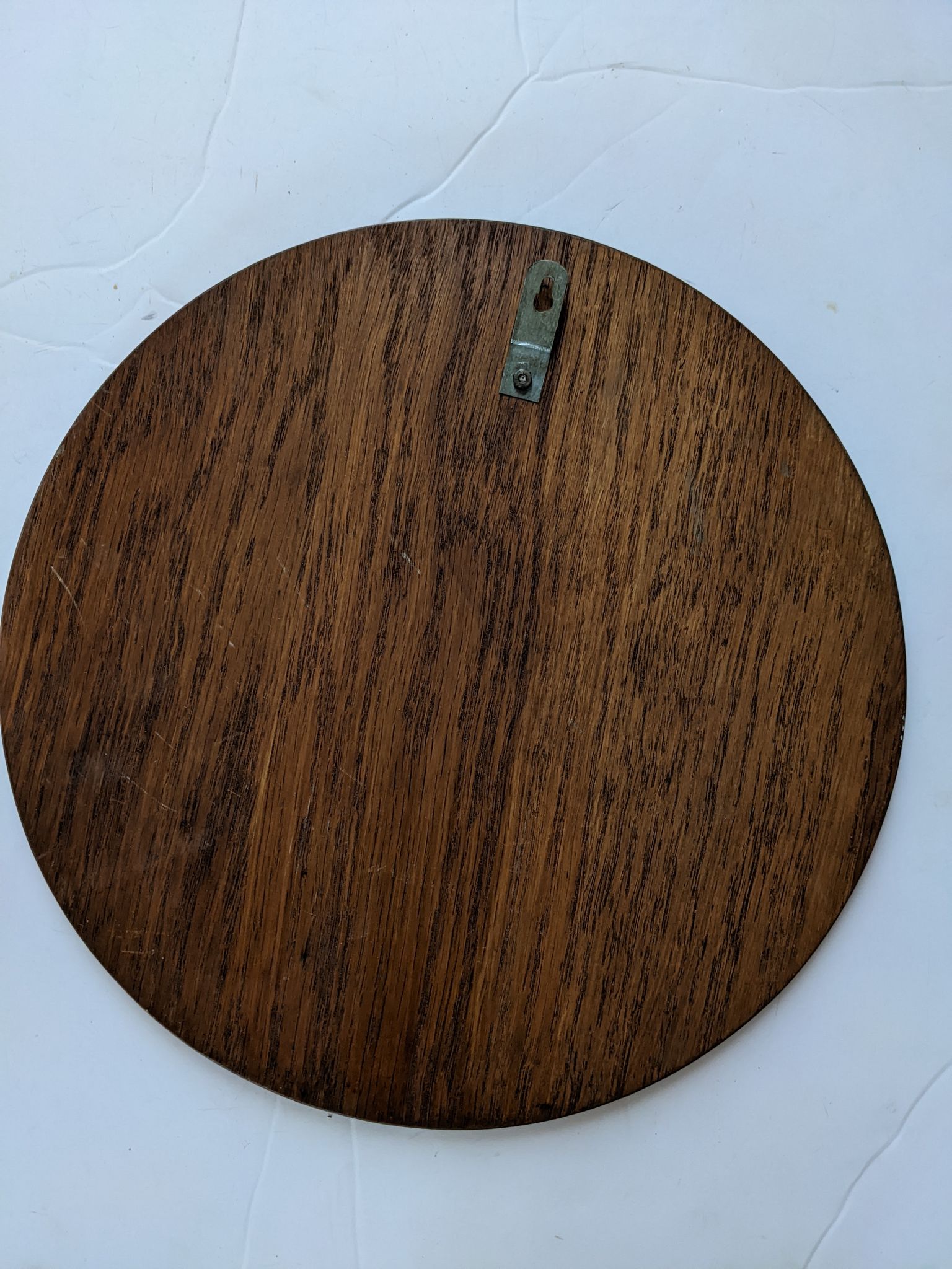 Round wooden mirror