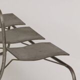 Sculptural metal bench / Artist's work signed Circa 2000