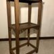 Chinese side table in Elm (Bedside or Tea stand), late 19th century.
