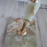 Italian onyx and brass floor lamp