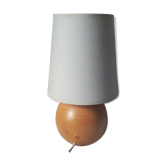 Wooden ball foot bedside lamp