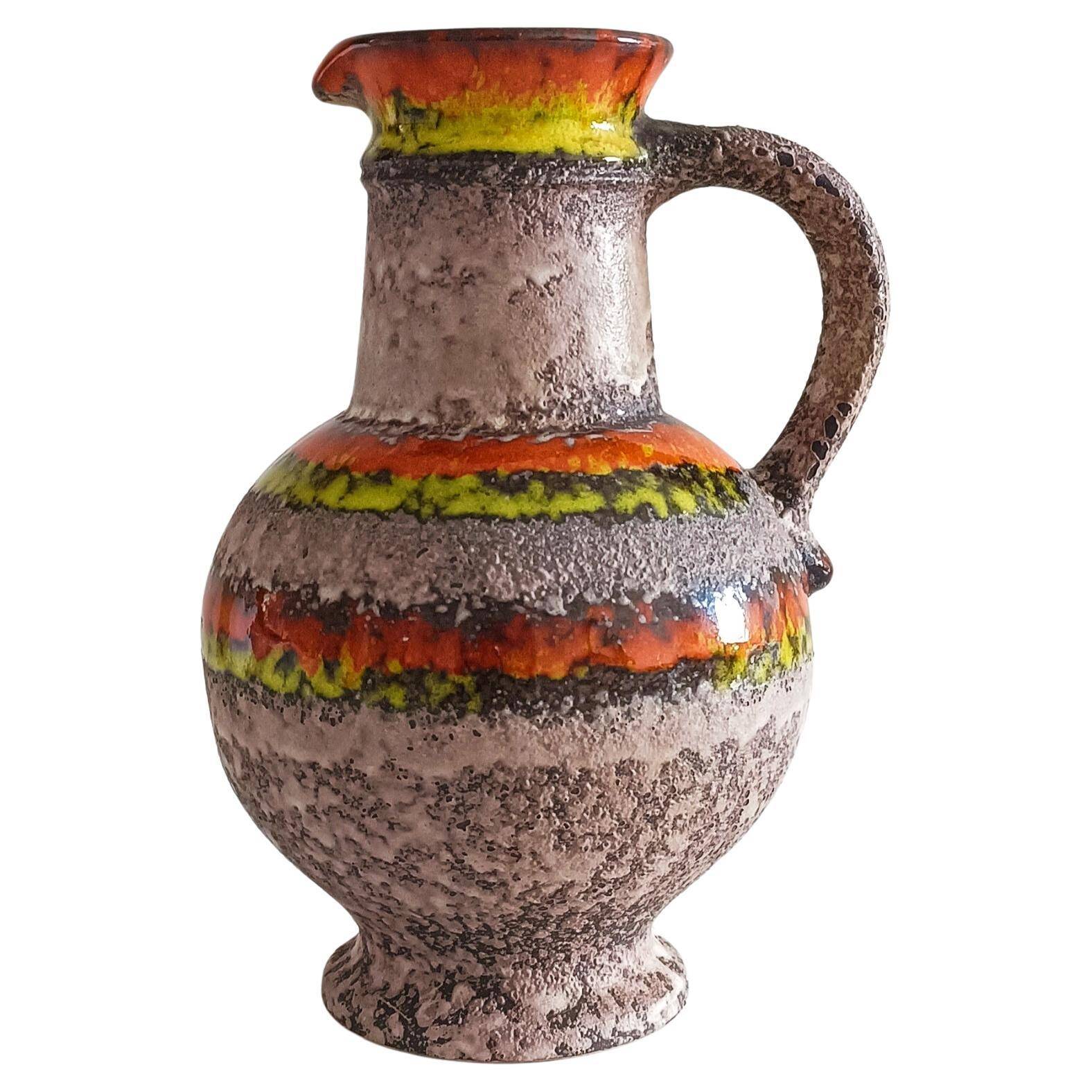 Mid Century West German Ceramic Pitcher by Heinz Hommerich for Übelacker, 1960s