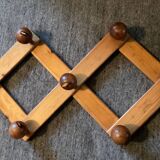 Scandinavian coat rack in solid pine