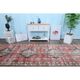 1960s Turkish Hand-Knotted Red Runner Rug 111x391
