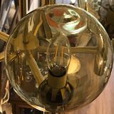 5-globe smoked brass chandelier