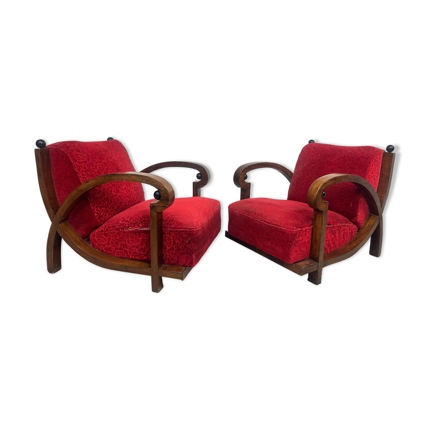 Fauteuils lounge Art déco (ensemble de 2)