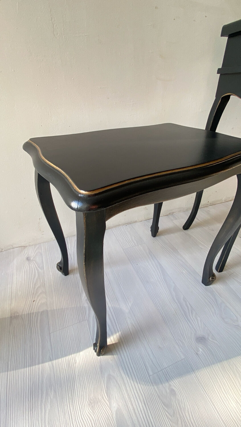 Black and gold bedside table