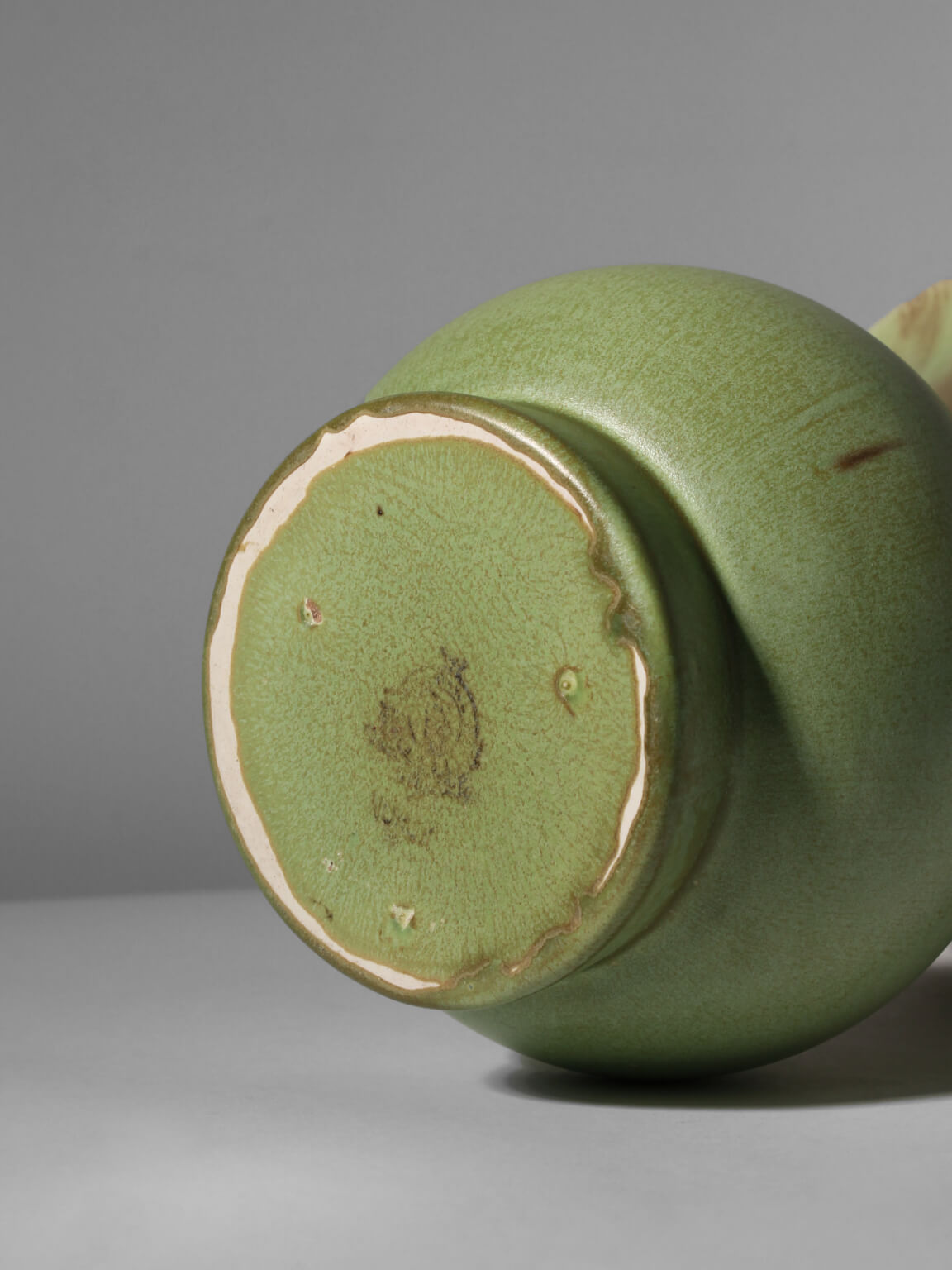 Art Deco Green Ceramic Vase, 1930s