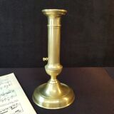 Brass push button candle holder