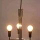 Chrome pendant light, Italian design, 60s