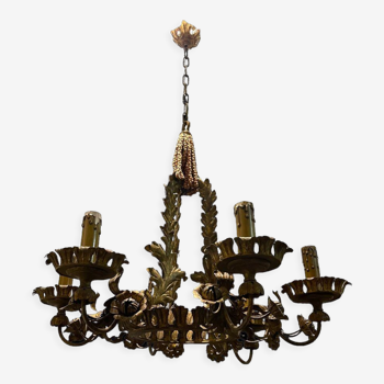 Italian tole chandelier, 1940s