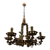 Italian tole chandelier, 1940s