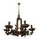 Italian tole chandelier, 1940s