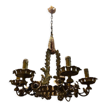 Italian tole chandelier, 1940s