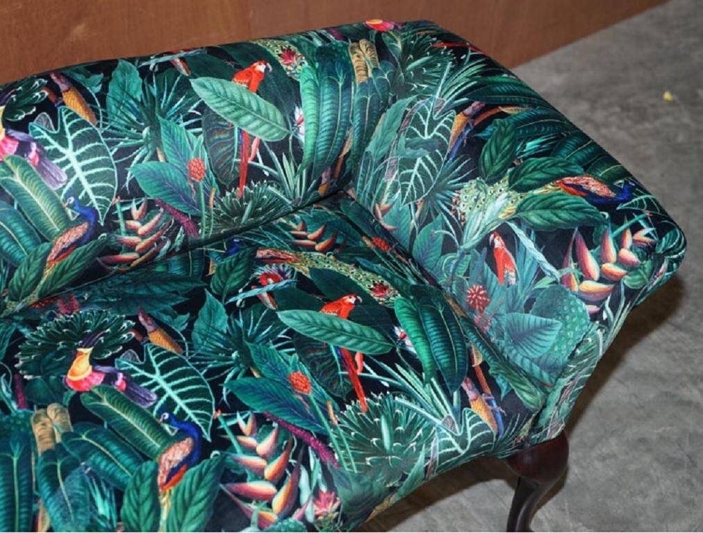 Mini canapé vintage en tissu Birds of Paradise