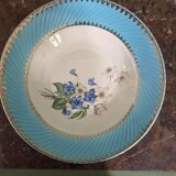 Assiettes bleues creuses porcelaine