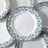 Terre de fer 8 Art Deco flat plates NORMAND model