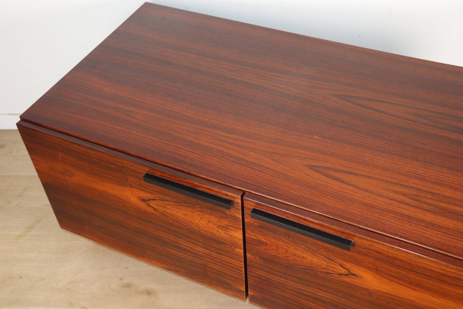 Low Scandinavian sideboard in rosewood – Ib Kofod Larsen – Denmark 1960
