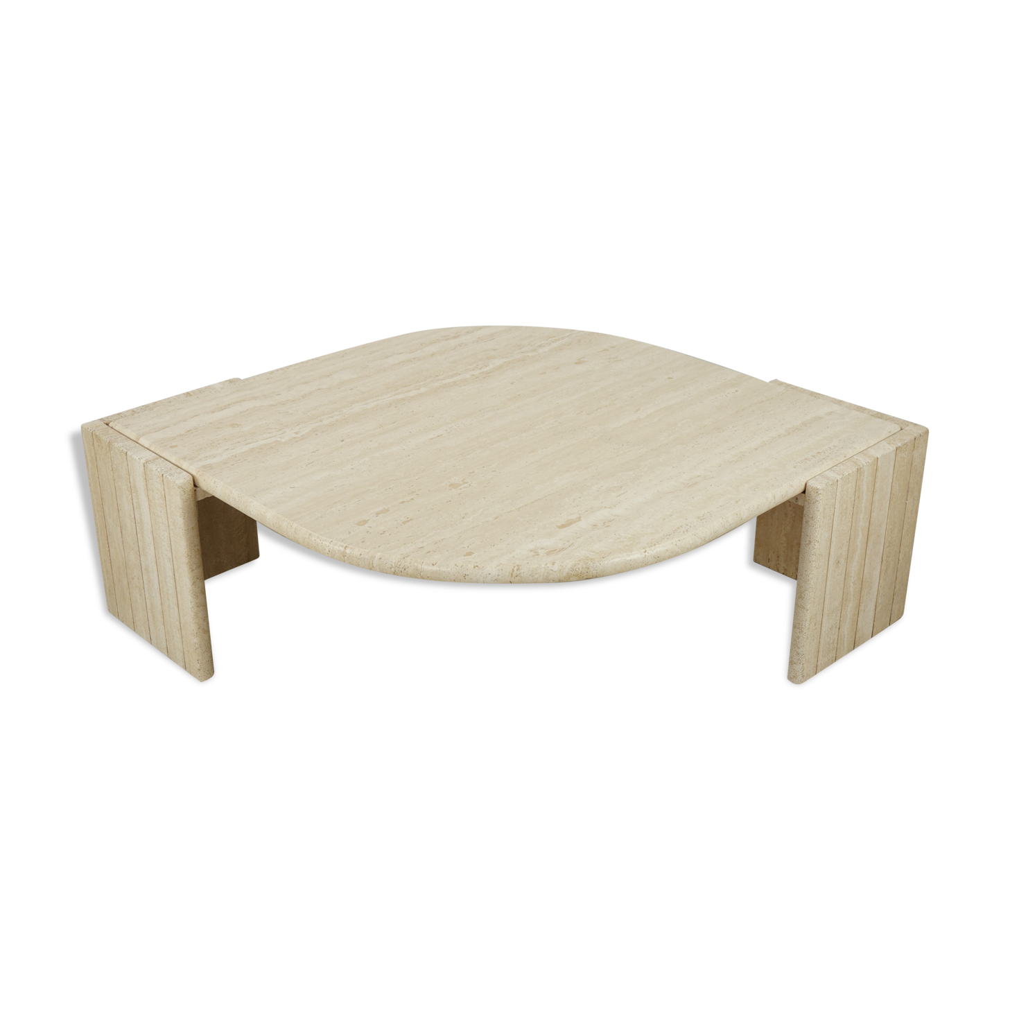 Coffee table in Italian travertine years 70