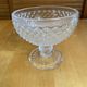 Set of 7 Glass Ice Cream Bowls Diamond Point France Vintage #E076