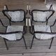 4 armchairs chairs Seducta perforated steel 50s by René Malaval
