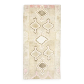 Tapis coureur vintage turc en laine et coton noué à la main des années 1970, 140x283.