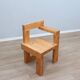 1980s Steltman Chair larch wood by Gerrit Rietveld
