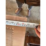 Italian Natural Consolle in Walnut Feather Wood and Maple and Walnut Inlays