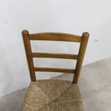 Pair of rustic chairs in solid ash
