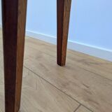 Restored vintage varnished wood bean-shaped tripod table