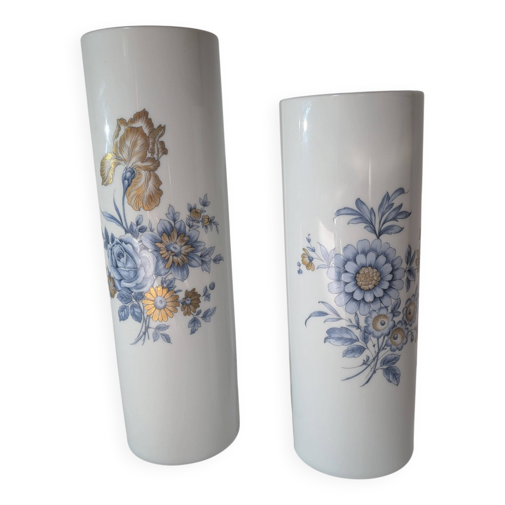 Pair of Franklin Porcelain vases – limited edition 1977 – Made in Bavaria