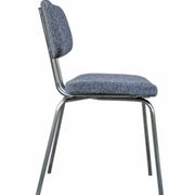 Vintage gray stainless steel tube office chair