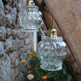 Moulded glass hand lamp