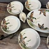 porcelain dinner service with embossed ducks