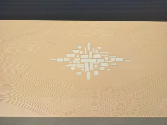 Cream resin console by Jean Claude Dresse, Belgium, 1970