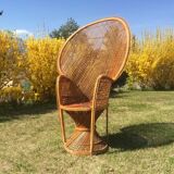 Emmanuelle wicker and rattan chair for adults 1970s