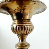 Pied de lampe en laiton ancien bougeoir
