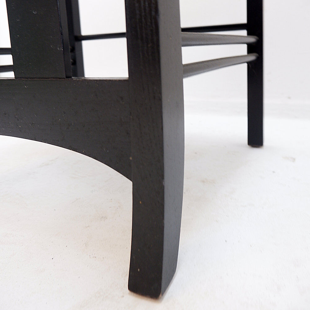 Pair of high-back chairs 'Ingram' by Charles Rennie Mackintosh for Cassina, 1980s