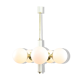 Mid-century Modern Italian Brass and Opaline Sputnik Chandelier