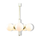 Mid-century Modern Italian Brass and Opaline Sputnik Chandelier