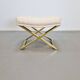 Vintage Regency Brass Cross Stool, Italy, 1970s