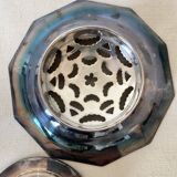 Silver-plated shell butter dish