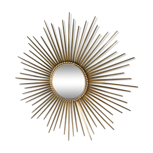 miroir soleil vintage chaty vallauris signé avec miroir plat