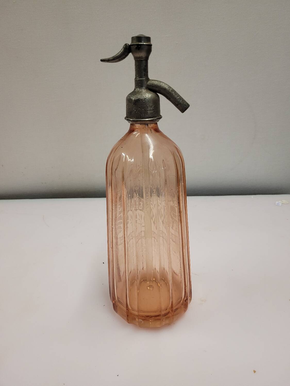 Old Siphon Selzt water bottle with marking